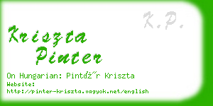 kriszta pinter business card